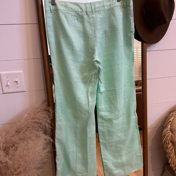 Mango Basics Wide Leg Linen Blend Size 12 Pant - Picture 2 of 6